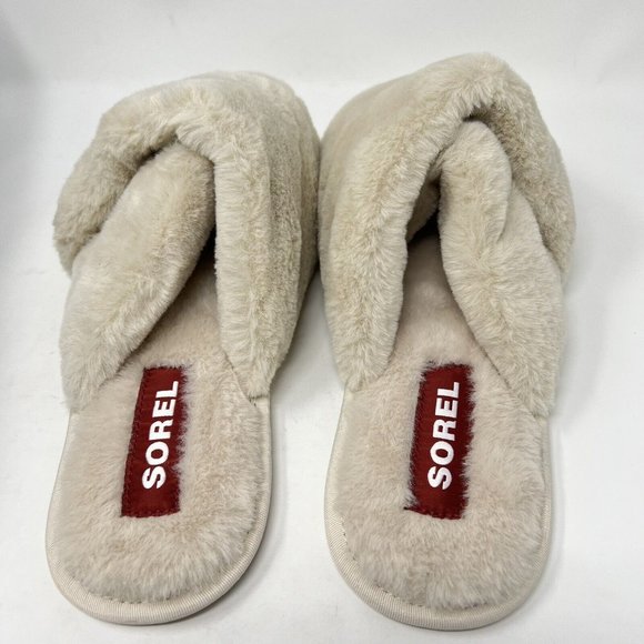 Sorel Cream Fuzzy Slippers - Picture 6 of 8
